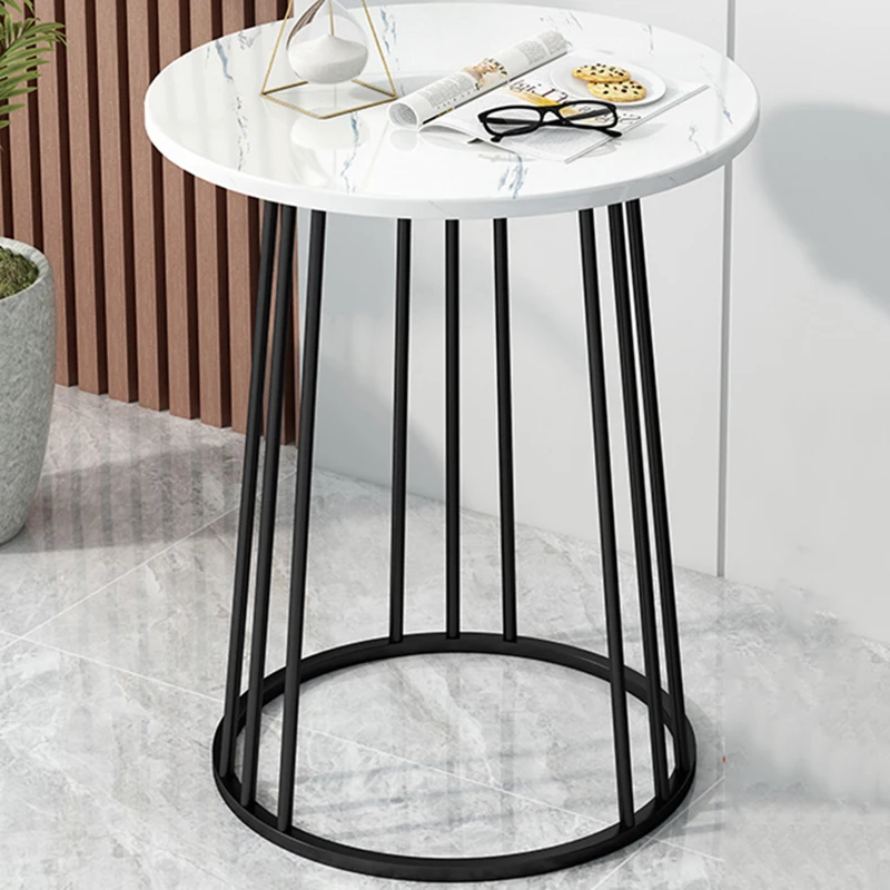 Modern Small Round Coffee Tables Decoration Living Room Minimalist Mobile Coffee Table with Storage Household Items