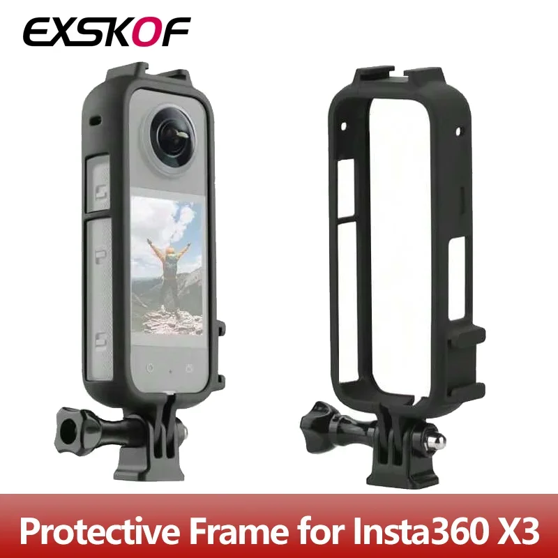 Protective Frame Anti-wear Cover Case with Adapter Mount Screw for Insta360 X3 Action Camera Accessories