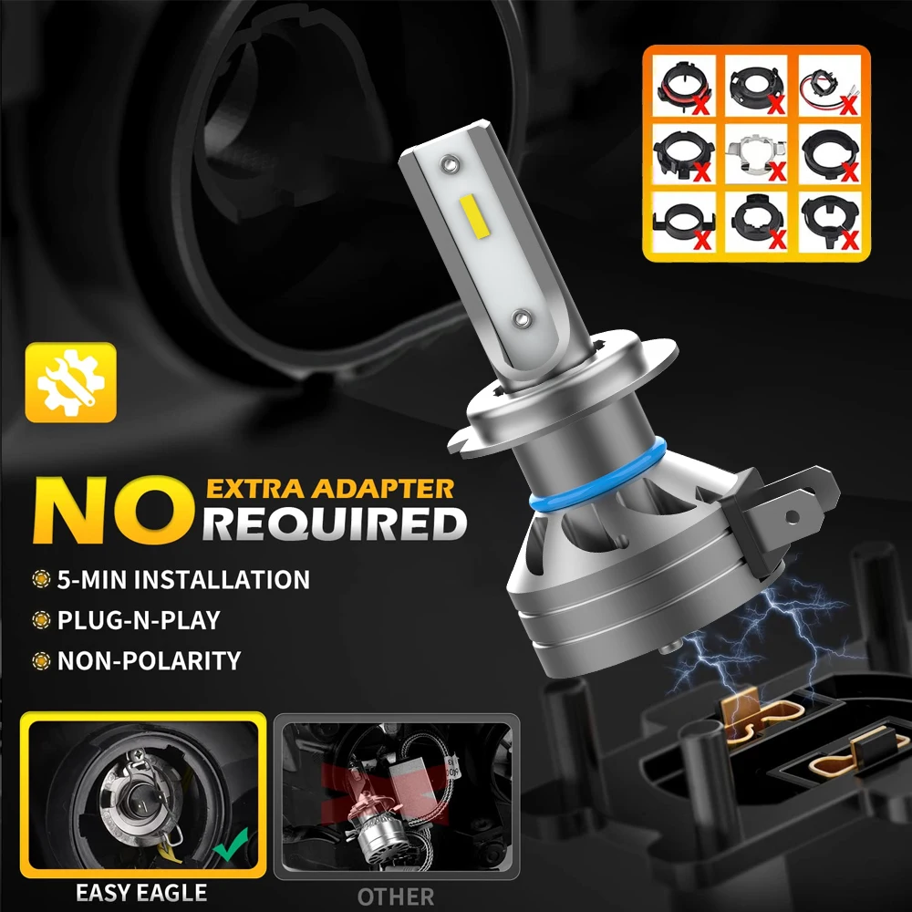 9006 LED المصباح التوصيل والتشغيل CANBUS 1:1 حجم مصباح هالوجين ترقية اللاسلكية LED المصباح 9006 HB4 الضباب مصباح اكسسوارات السيارات
