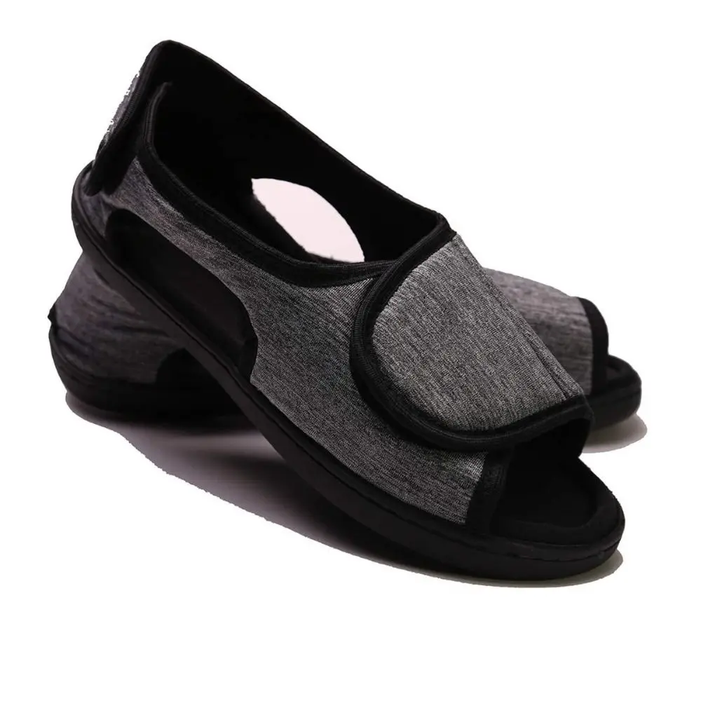 Open-Toe Unisex Adjustable Slippers Soft Non-slip Wide Width Sandals Flexible Breathable Swollen Feet Slippers Daily‑wear