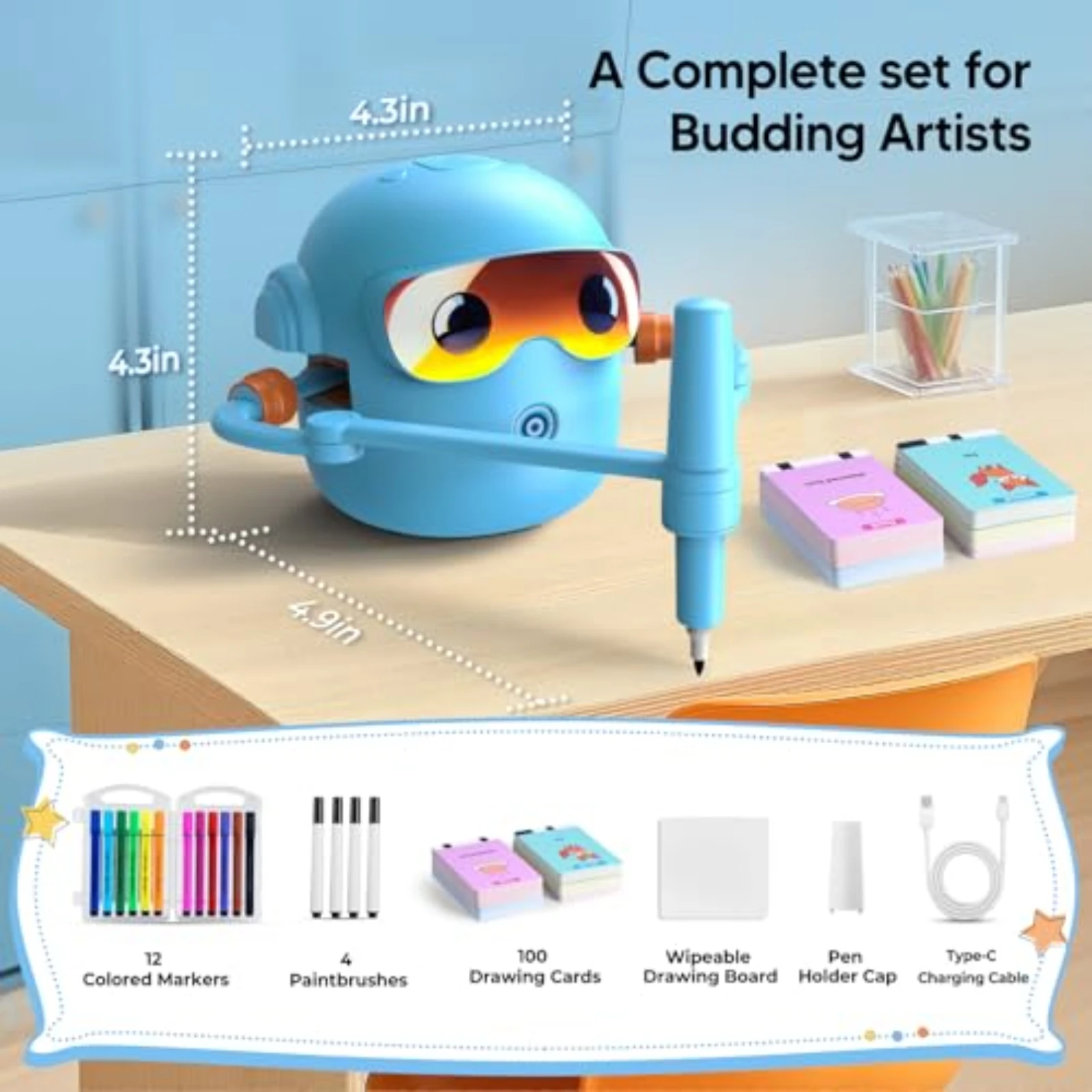 Educational Drawing Robot For Kids Interactive Learning For Early Childhood Voice Enlightenment Drawing Machine with 100 Cards