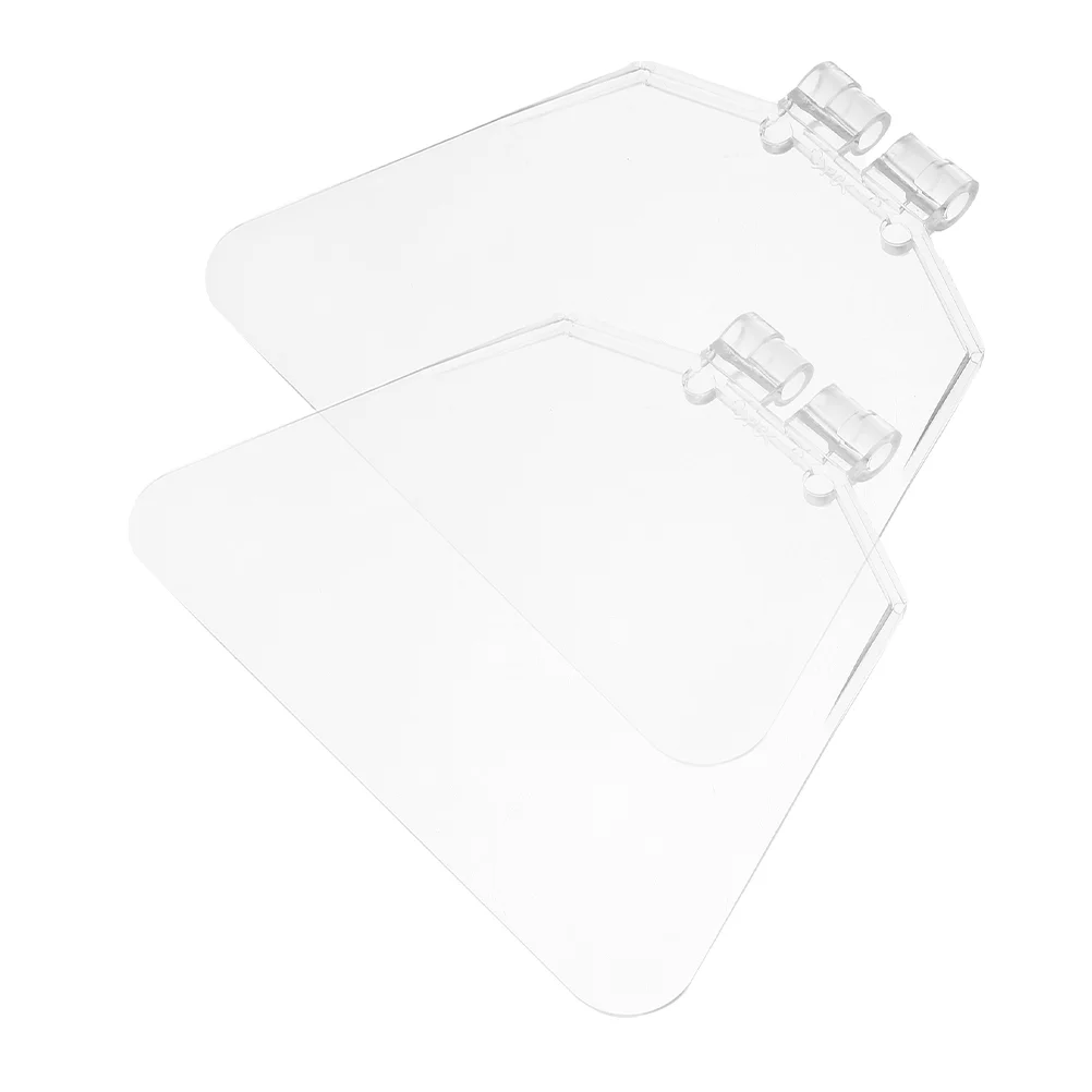 2 Pcs Guard Dustproof Shield Sheer Bench Cover Kit Eye Protector Lens Covers Dustpans Tool Plastic Hood