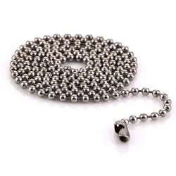 Customized DIY 60cm Beads Ball Chain Necklace Dog Tag Jewelry Accessories
