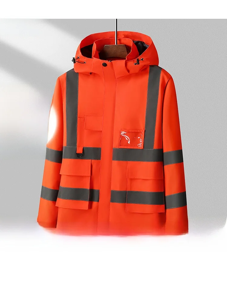 

Thickened Silver Fur Workwear Jacket Men's Women's Detachable Inner Polyester Fiber Business Outdoor Autumn Winter Coat