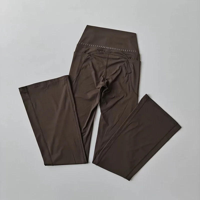 Hochgeschnittene Yoga-Hose für Damen, Mikro-Stretch, Fitness, Gym, Laufen, Po-Formend, Hüftliftend, Schlankmachende Leggings – Detail 16