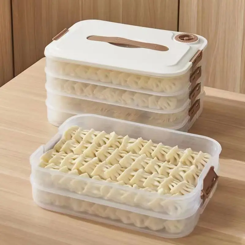 Dumpling Storage Box - Food-Grade Frozen Container for Wontons - Keep Fresh and Organized - Perfect Household Freezer Solution