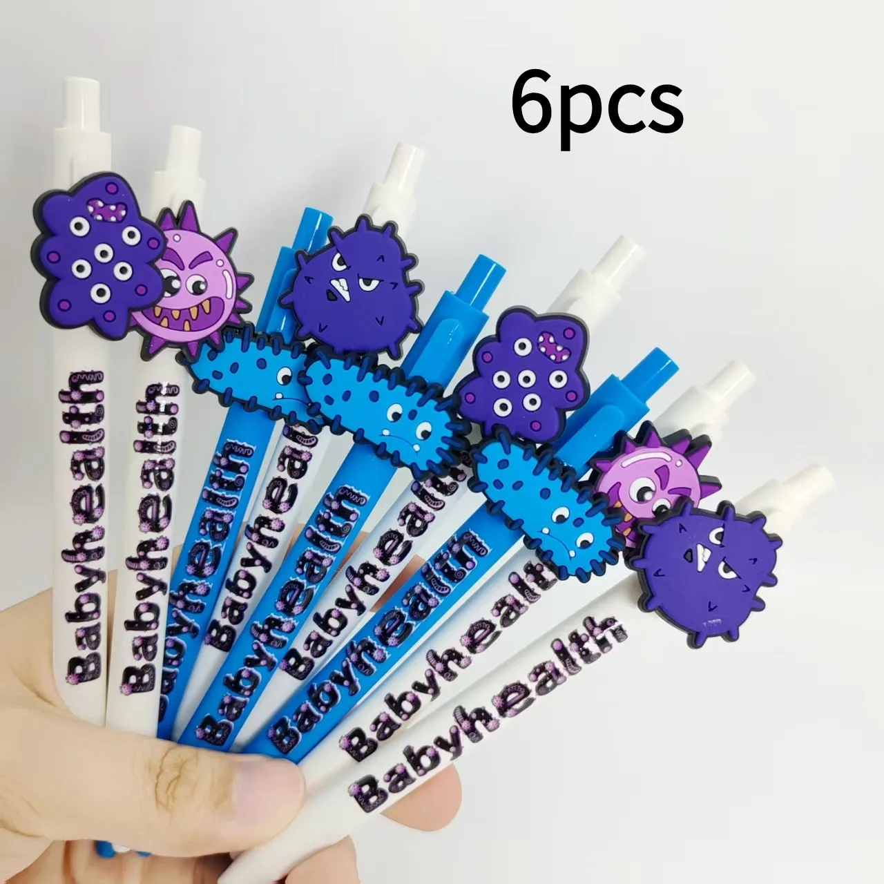 

6pcs/9pcs Virus Series Gift Pen Creative Virus Series Printed Ballpoint Pen Student School Writing