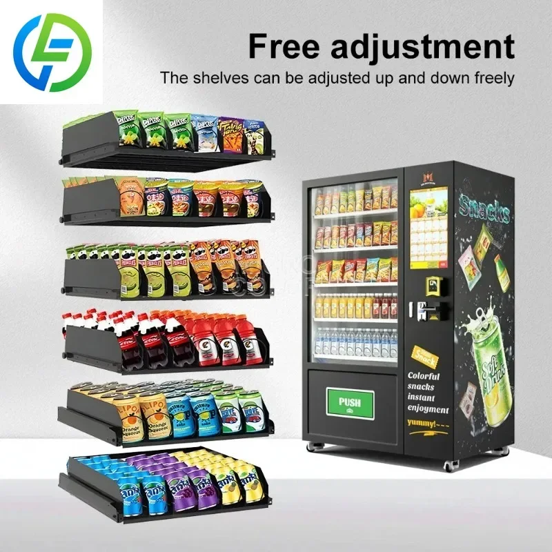 Commercial Use Automatic Multi Countertop Beverage Drinks Snack Vending Machine with Qr Code/Cash/Coin/Credit Card Payment