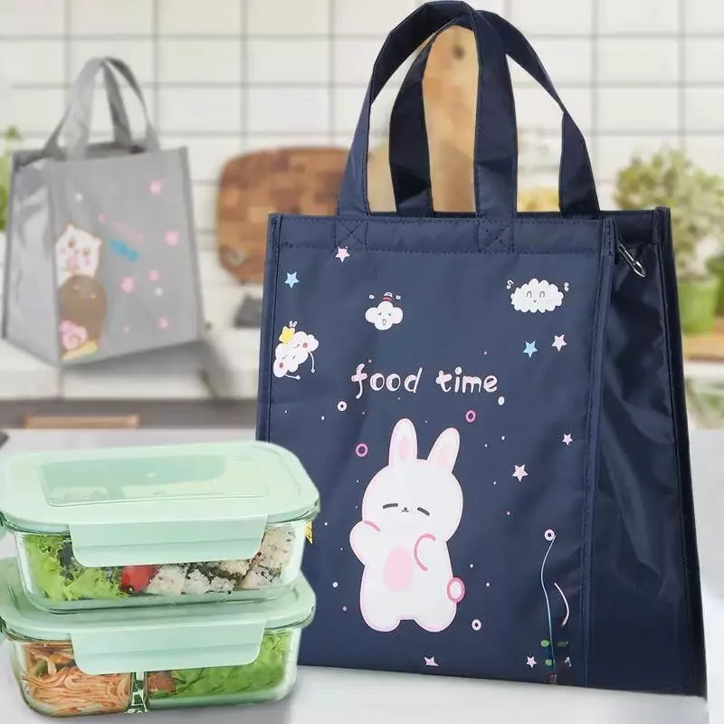 

Large Size Lunch Box with Insulated Bag Thickened Aluminum Foil Portable Work Lunch Bag Special for Junior And Primary School...
