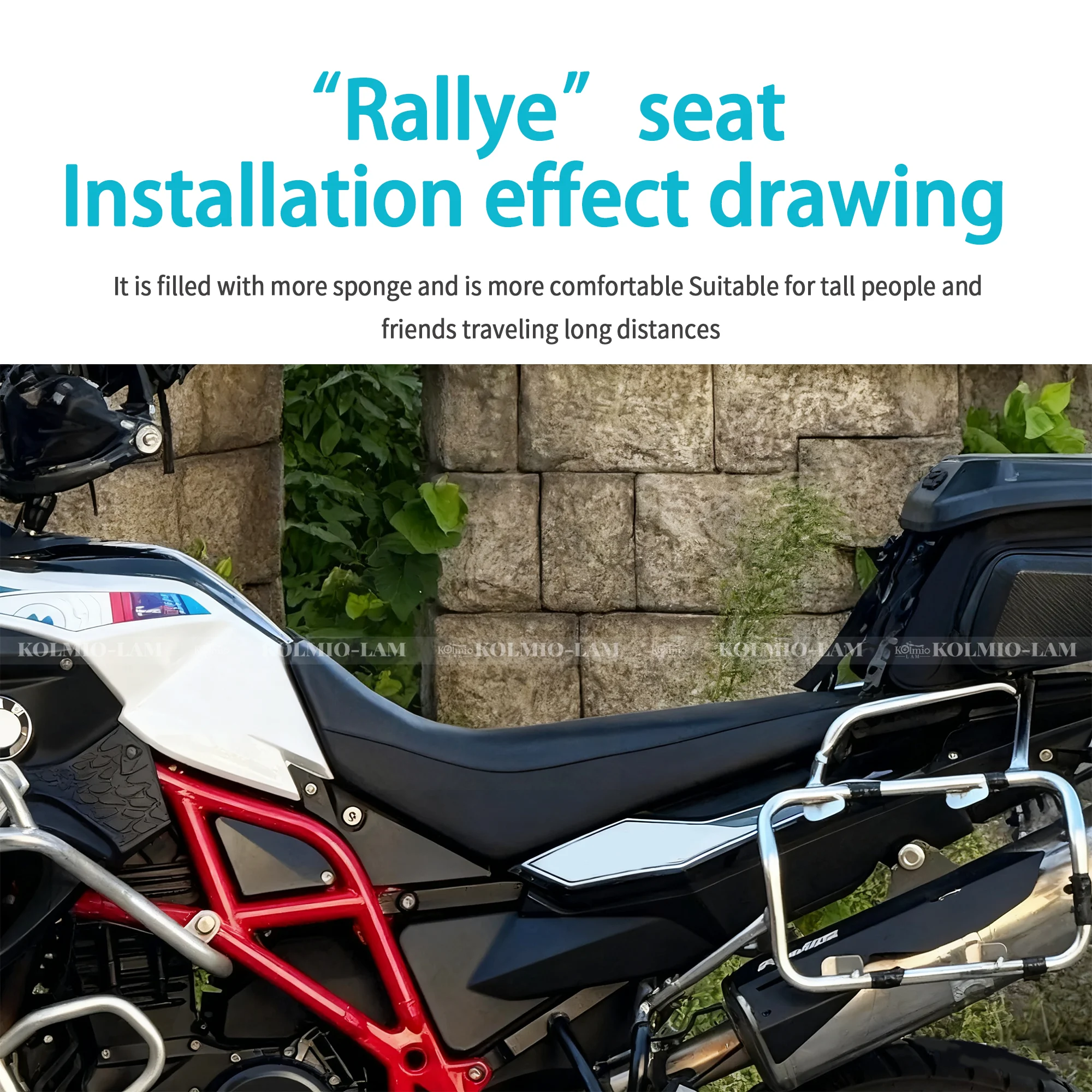 Fit for 2008 - 2018 Complete Seat F650GS F700GS F800GS Black F650 F700 F800 GS 2015 2016 Front Rear Pillion Cushion view 2