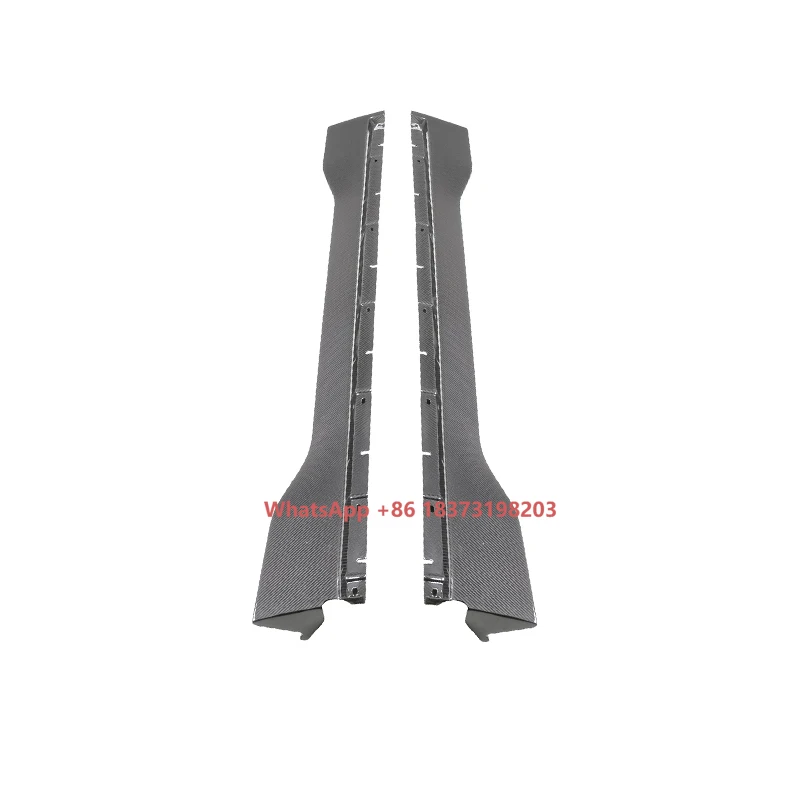 

2018-2024 Cayenne 9Y0 Carbon Fiber Side Skirts Body Side Guards with New Bumper Cut-Outs for Fog Lights for Upgrade