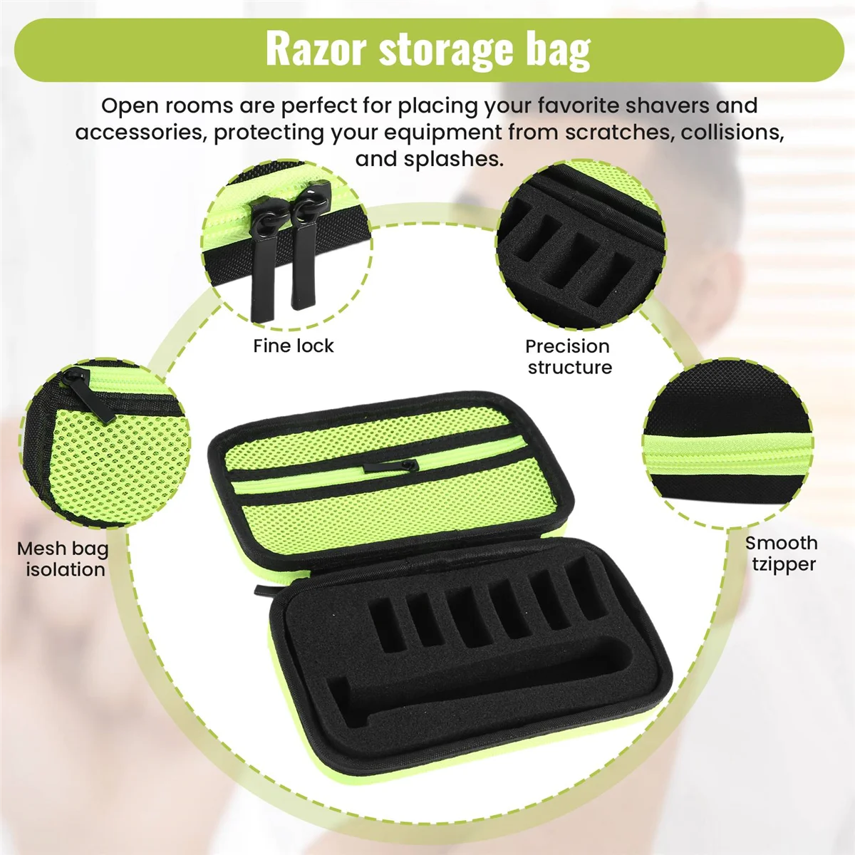 【¡Compre tarde!】Bolsa de almacenamiento para afeitadora