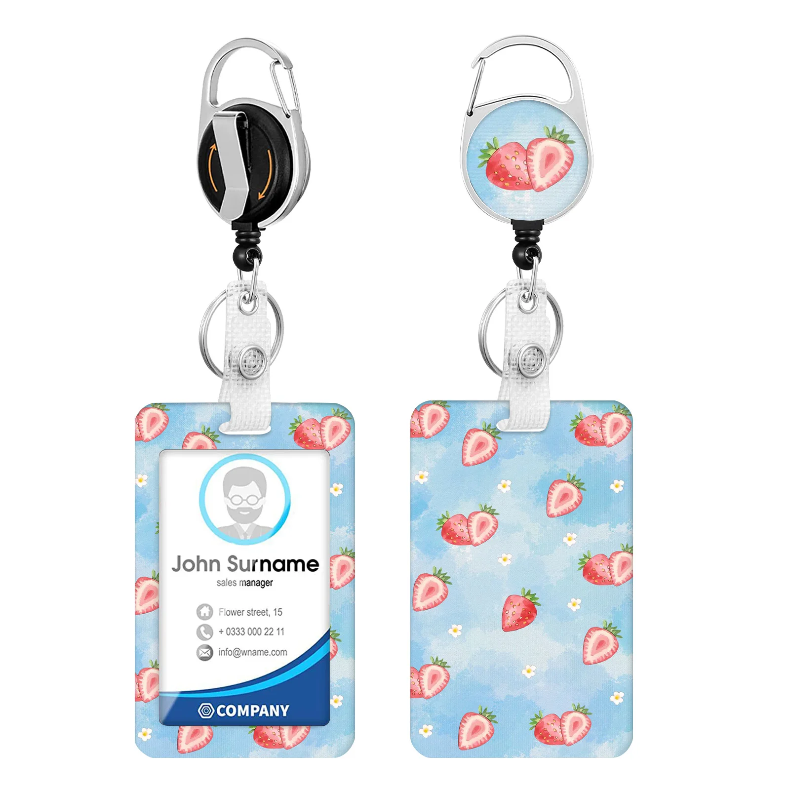 Badge Holder and Heavy Duty Retractable Reel ID Badge Holders with Retractable Clip for Nurse Teacher Student Office Women Men
