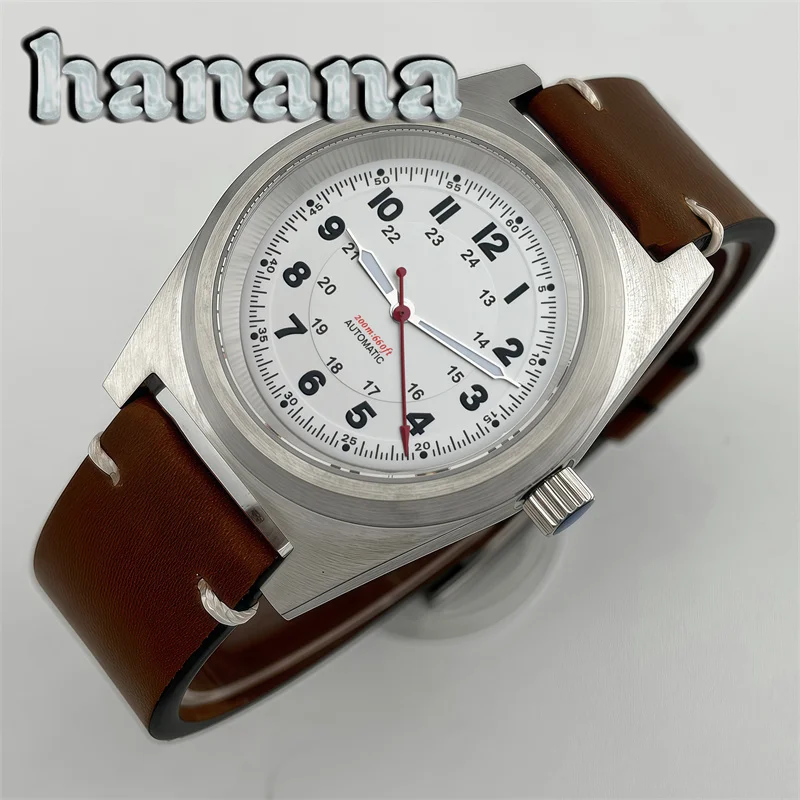 38mm sporty mechanical men's watch flat sapphire glass NH35 PT5000 movement suitable for men to wear water-resistant watch