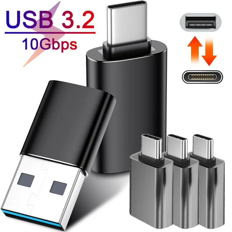 1-6pcs USB C Male To USB3.2 Female Adapter Universal Charging Adapter USB3.2 To Type C Converters for Laotop Udisk Data Transfer