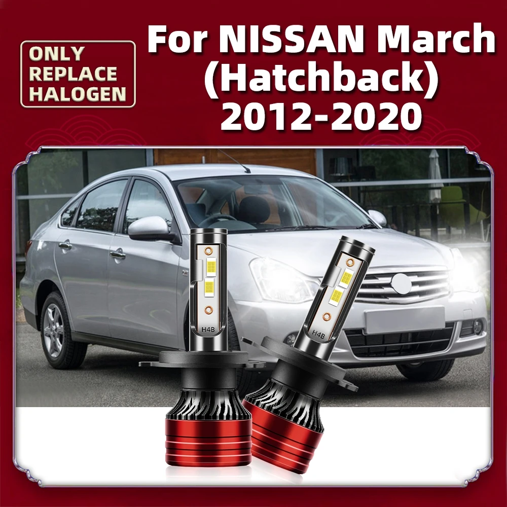 

Автомобильные светодиодные лампы 120 Вт H4 2012 лм 12 В Luces для Nissan March (хэтчбек) 2013 2014 2016 2015 2017 2018 2019 2020