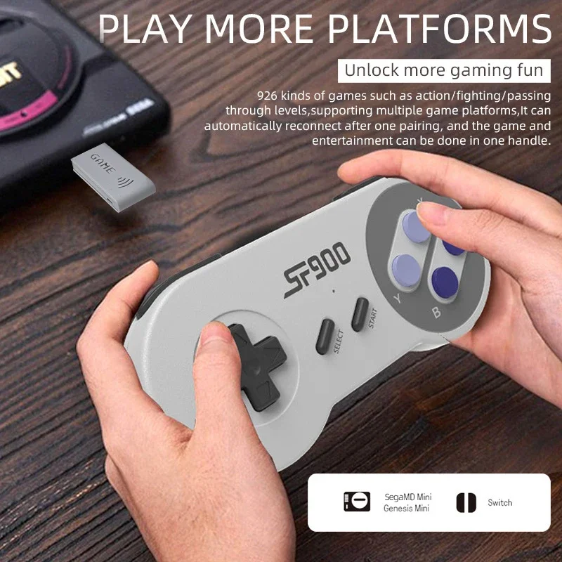 SF900 Videospielkonsole HD TV Game Stick Wireless Controller Eingebaute 4700 Spiele Handheld Game Player Gamepad Für SNES Für NES