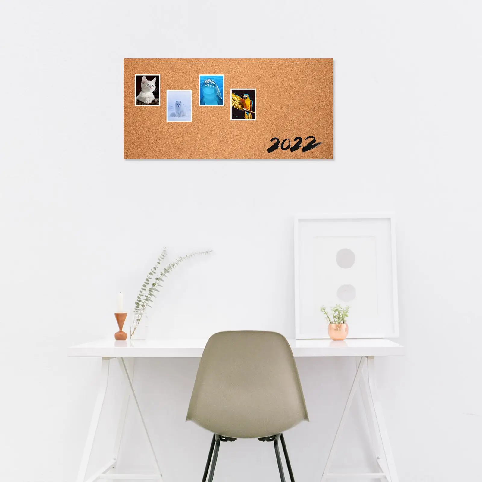 Message Board Cork Roll Display Wall Background Photo Rectangle Self-Adhesive Memo