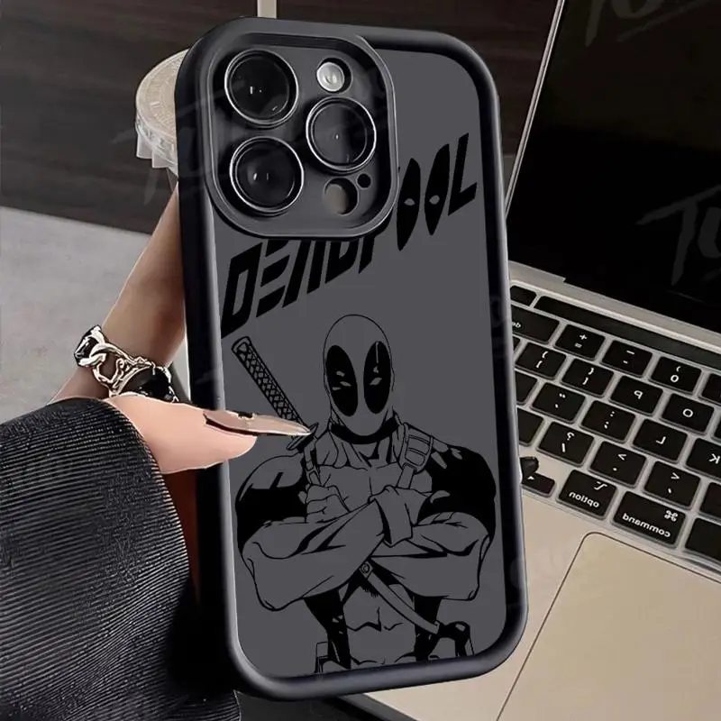 Marvel New Mutants Deadpool phone case for Apple iPhone 16 15 pro max 13 12 11plus 14 16promax 11 tpu fundas waterproof casos