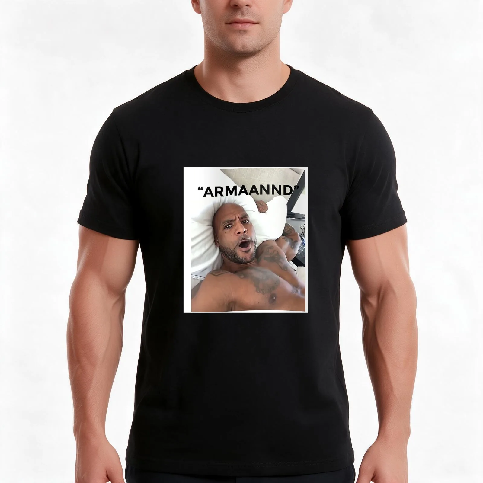 ARMAND T-Shirt, Summer Casual Cotton Tee, Oversized Streetwear Tops, Vintage Graphic Print, Loose Fit Short Sleeve, 100% Cotton