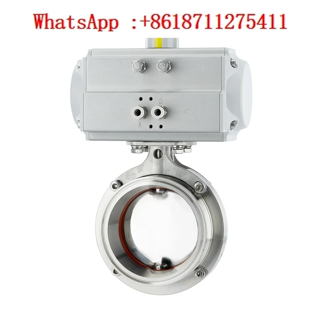 South valve D681X 10P pneumatic hygiene grade food grade quick release clamp soft seal stainless steel 304316L butterfly valve