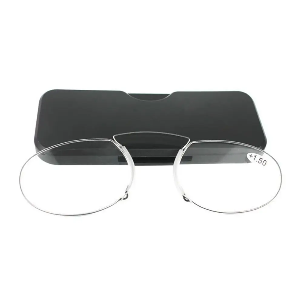 Nose Clip Reading Glasses Mini Magnifying Legless Nose Rack Lazy Glasses Portable Presbyopic Glasses Men Women