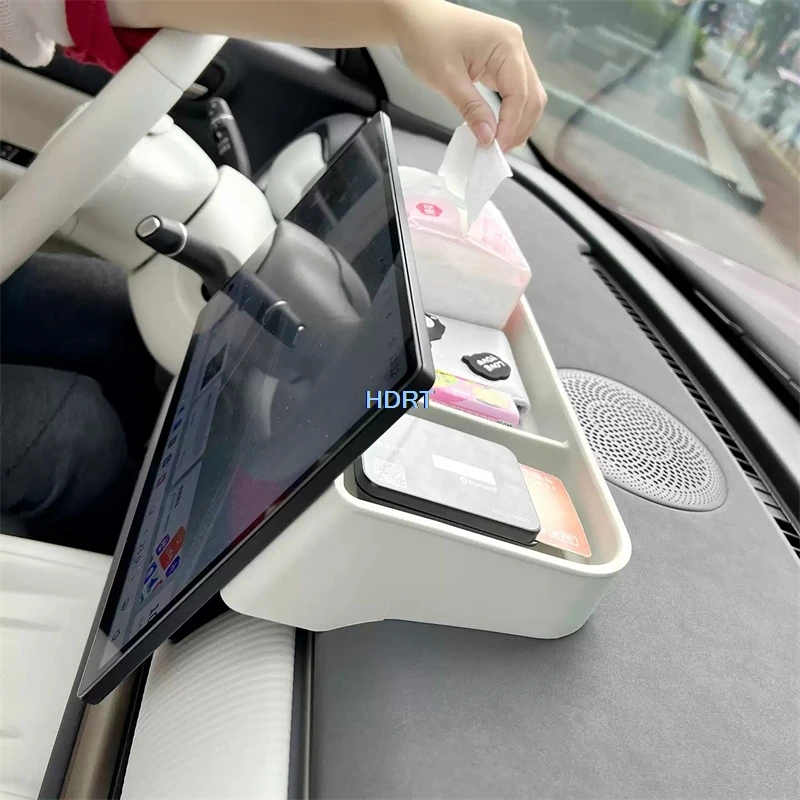 For GWM Ora 5 2026 + Car Style Screen Rear Storage Box Container Organizer Cover Dust Proof Pad Protector Decoration Accessories
