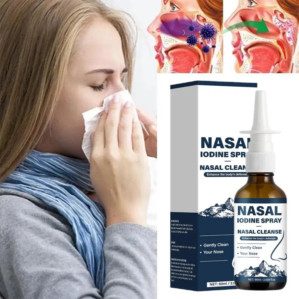 

Iodine Nasal Spray Gentle Cleaning Nasal Remove Nasal Pollutants Relieve Nasal Congestion Discomfort Moisturizing Nasal Care