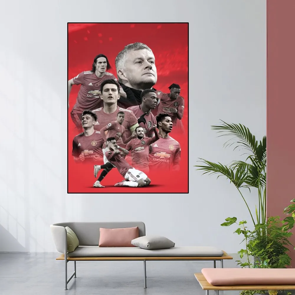 M-Manchester U-United F.C Poster Home Room Decor soggiorno camera da letto arte estetica pittura murale adesivi