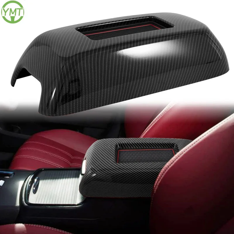 

YMT Center Console Organizer Armrest Box Cover Trim with Storage Slot for Dodge Charger 2011-2021 ＆ for Chrysler 300 2015-2021