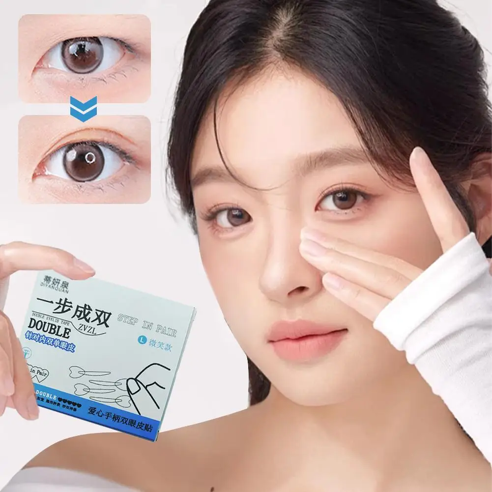 120 ชิ้นที่มองไม่เห็นสติกเกอร์ตาสองชั้น - กันน้ํา Natura ยาวนานด้วยเครื่องมือรูปหัวใจ, สติกเกอร์เปลือกตาโปร่งใส