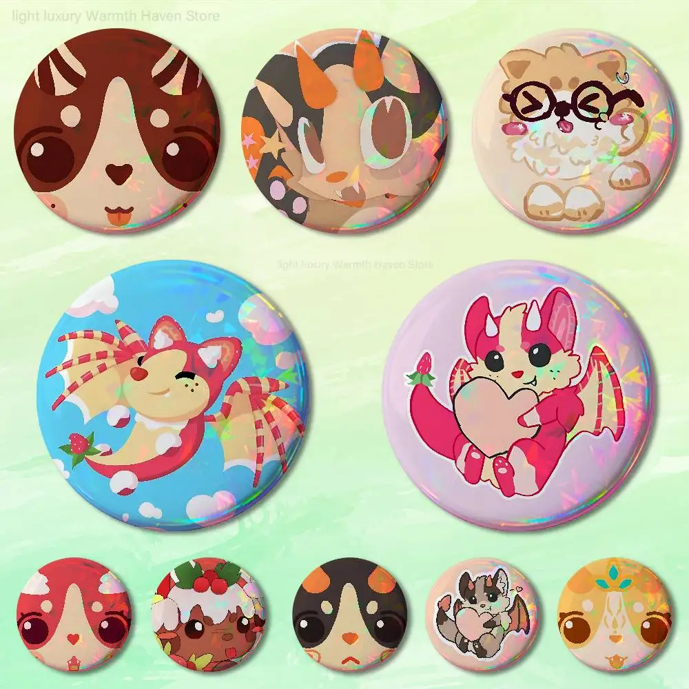 A-Adopts Me Game Custom Badges 75mm 44mm 25mm Brooch Backpack Hat Enamel Pins Accessories Toys Gifts
