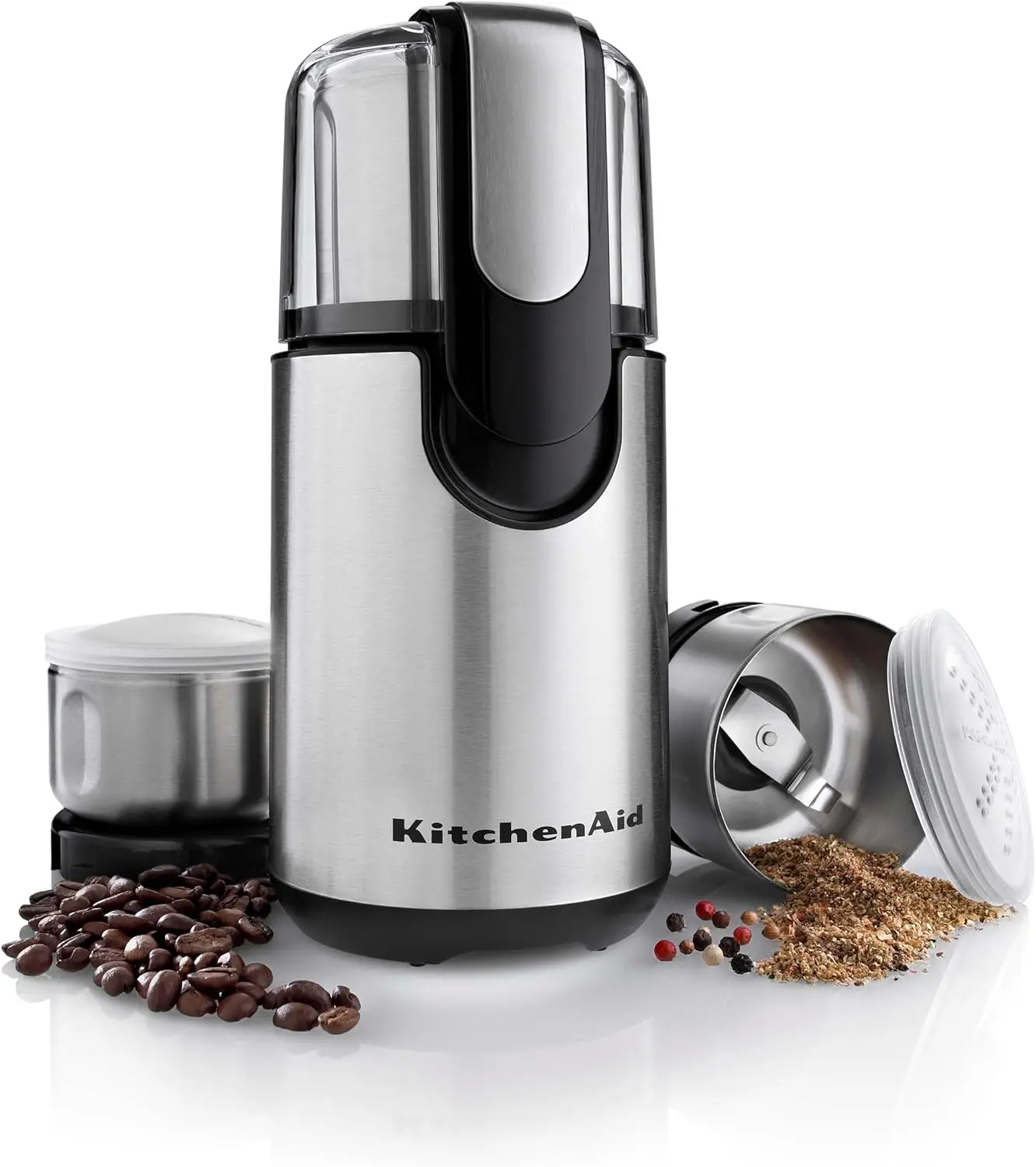 

Onyx Black Coffee and Spice Grinder Combo with One-Touch Control and Stainless Steel Bowls