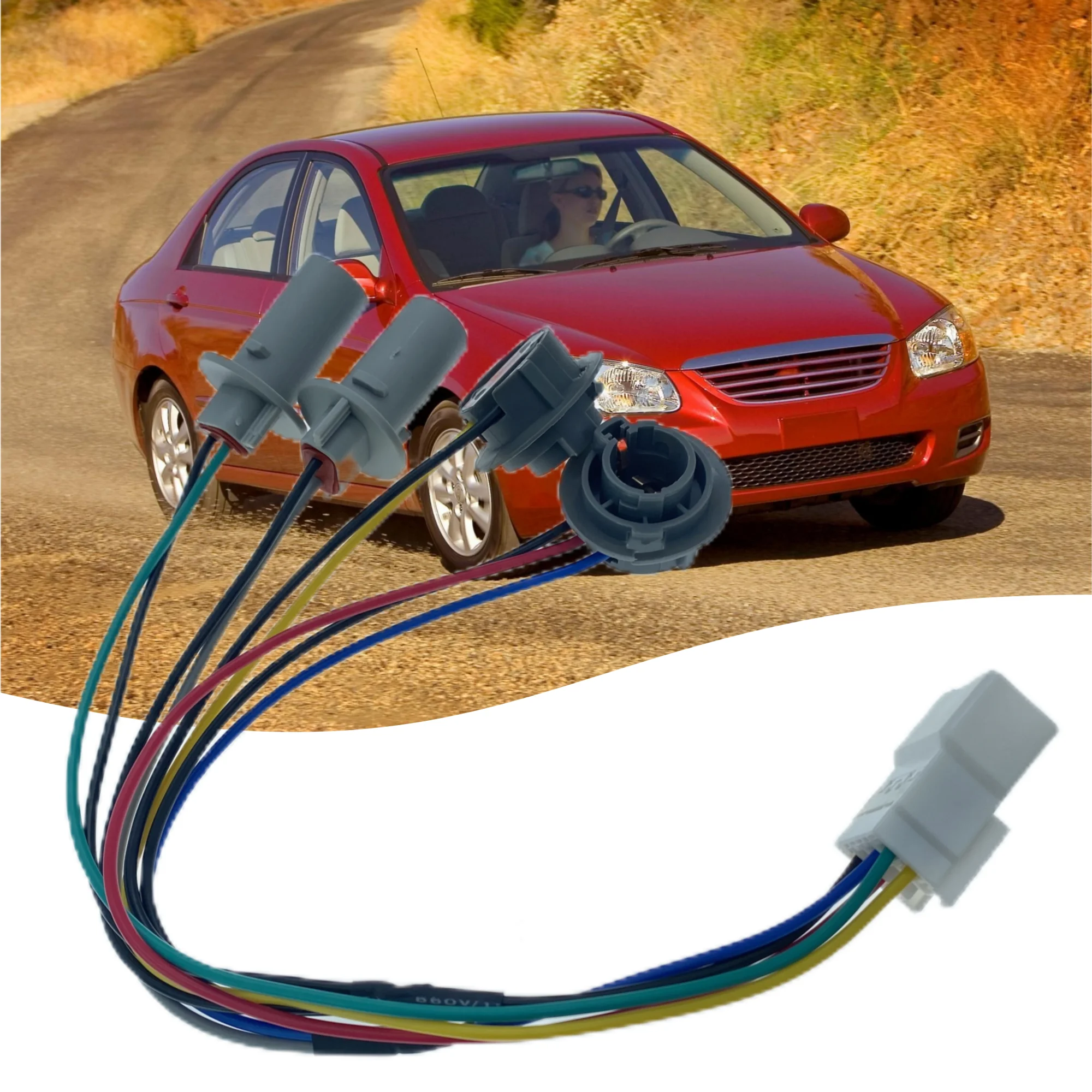 Tail Light Lamp Wiring Harness Socket Holder Wire Rear Combination for Kia Spectra5 2005-2009 Replace 92415-2F220