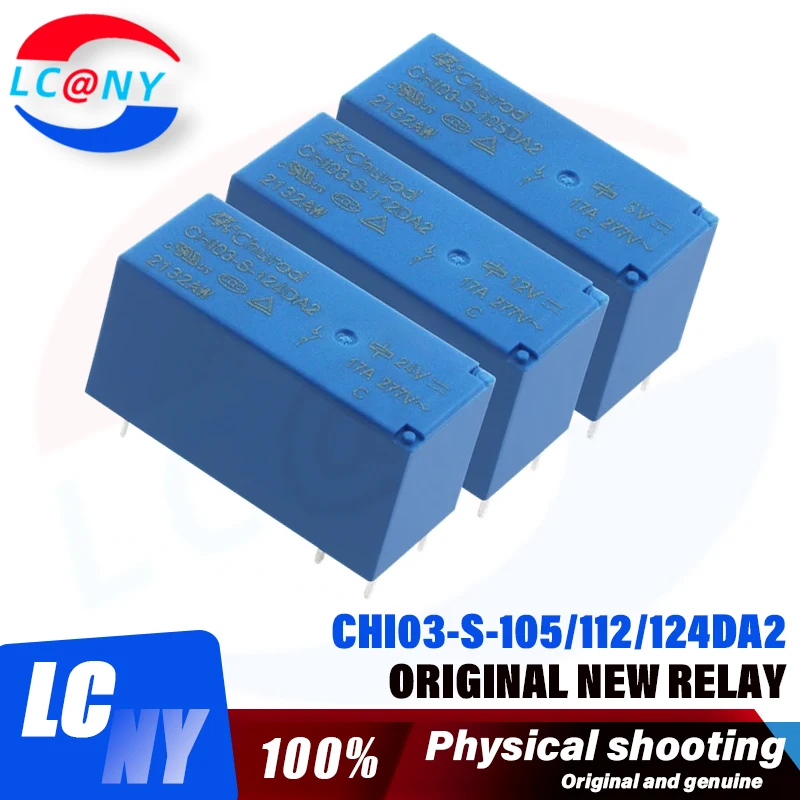 5PCS/Lot Original New Relay CHI03-S-105DA2 CHI03-S-112DA2 CHI03-S-124DA2 17A 6PIN Replaceable HF115F-I 5V 12V 24V Power Relay