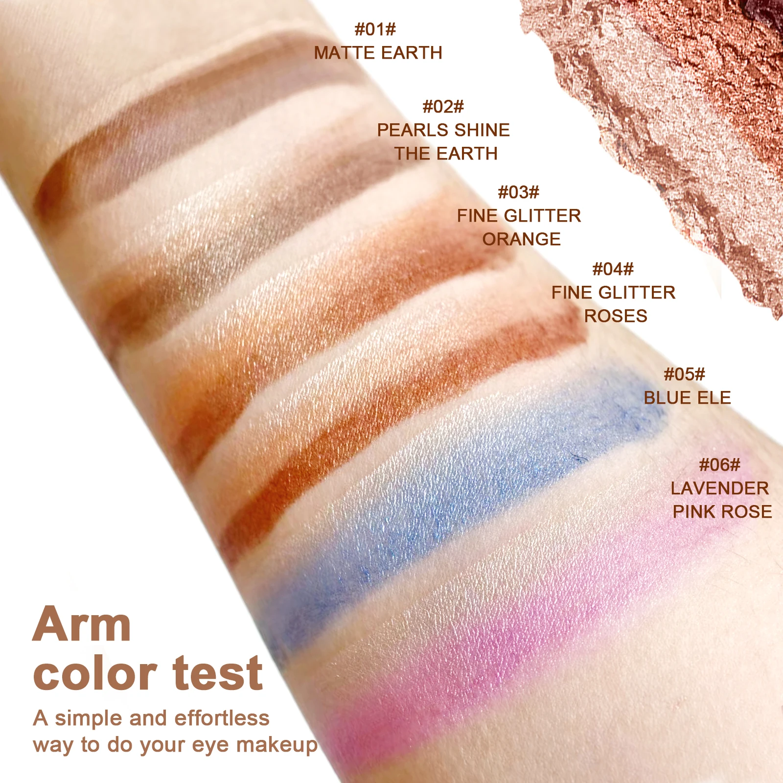 ZaiDoc 3 Color-in-1 Eyeshadow Stick Glitter Shimmer Natural Creamy Long Lasting Makeup 3.5g Each view 5