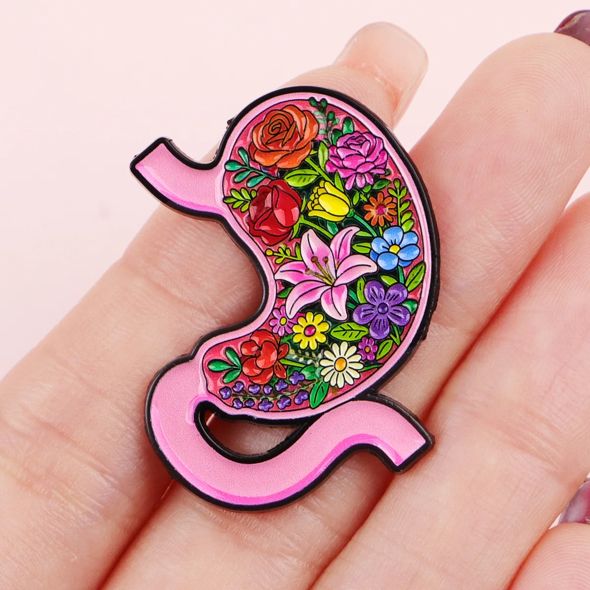 Human Organ Flower Heart Brain Enamel Pin Medicine Doctor Brooch Lapel Pin Badge on Backpack Clothing Accessories Jewelry Gifts