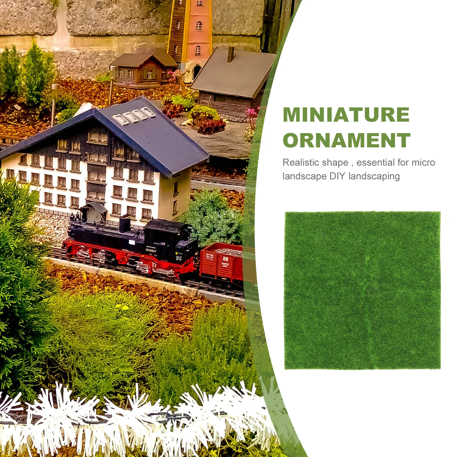

Lifelike Artificial Grass Miniature Ornament 15X15Cm Green For Garden Diy Decor Fairy Grass Realistic Moss Simulation