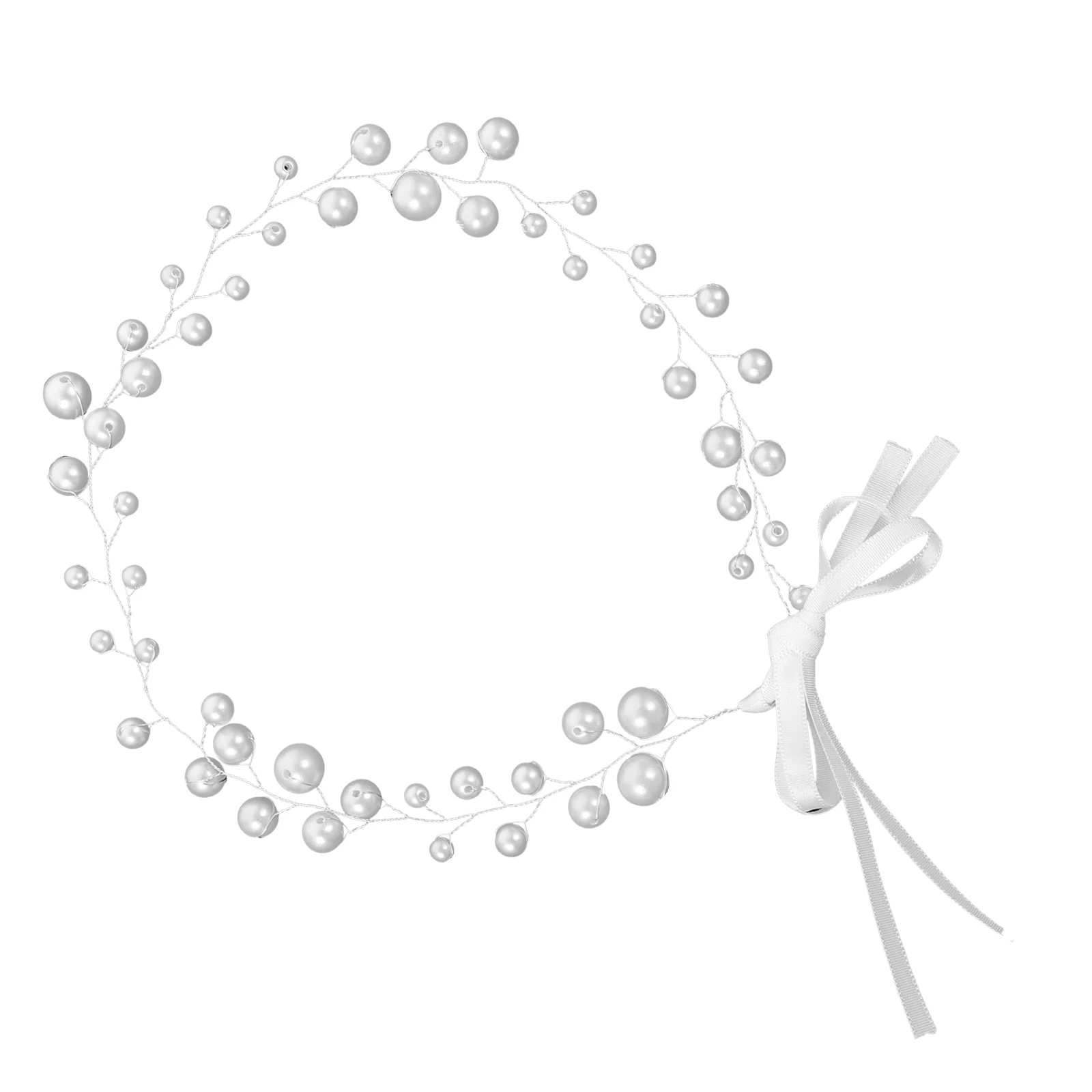 

Pearl Hair Vine Bridal Accessories Silver Color Copper Wire Twist Pearl Wedding Headpiece For Bride Hair Decor