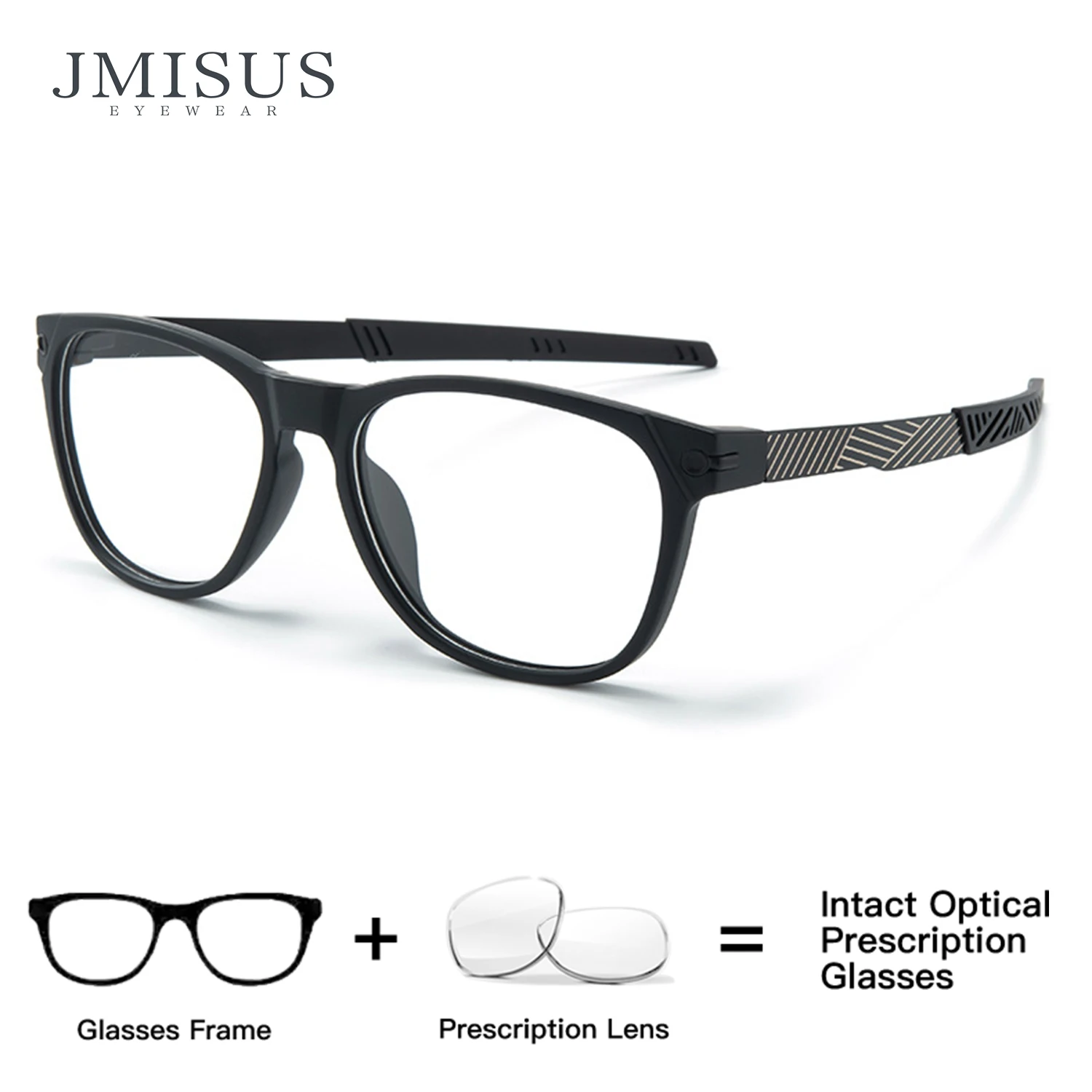 

JMISUS Fashion Unisex Progressive Sports Glasses TR Square Round Frame Multifocal Prescription Lenses Multiple Colors