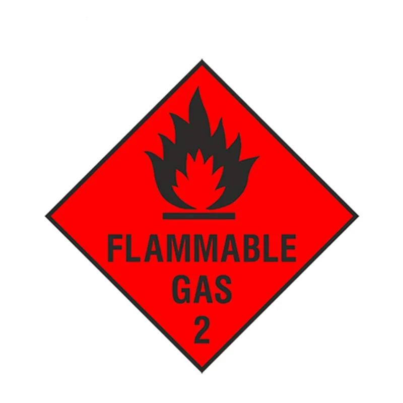 13cm X 13cm Funny Fashion Car Stickers FLAMMABLE GAS 2 Sign Decals Car Window Motorcycle Warning Sign Vinyl KK PVC