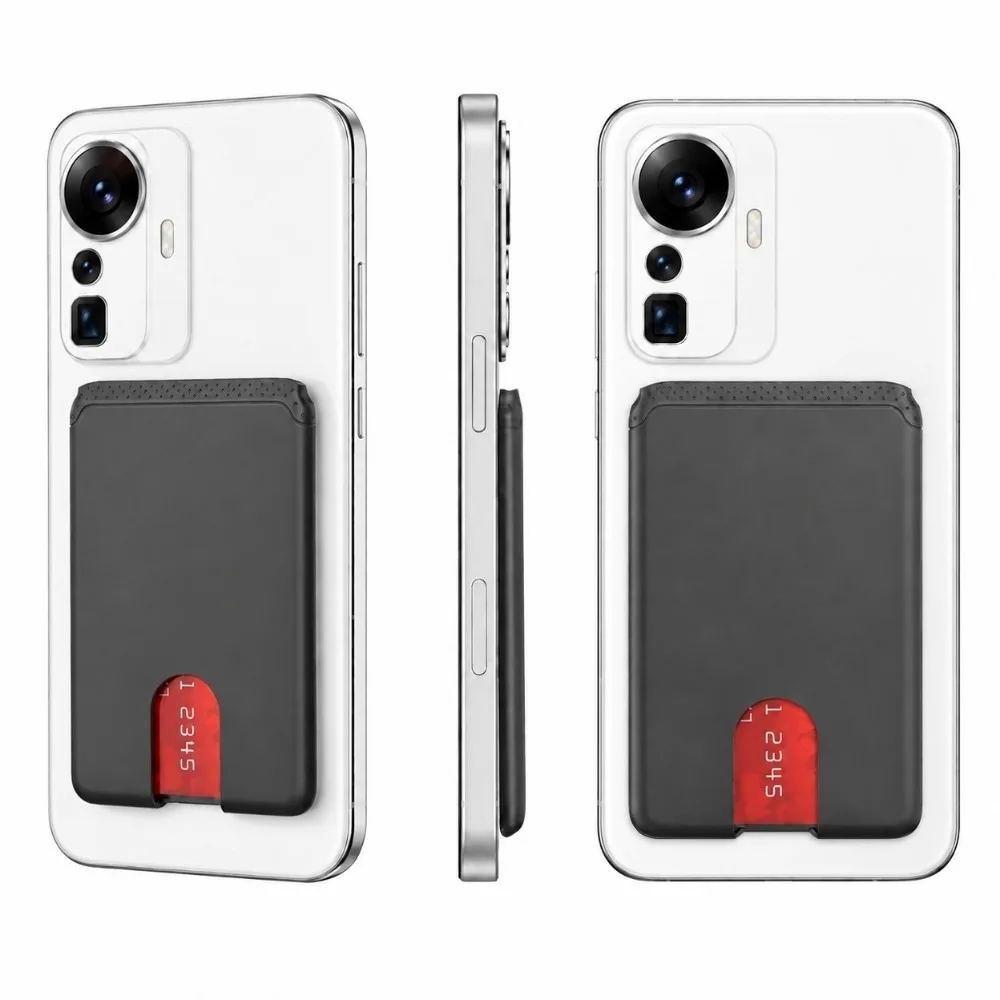 Self-Adhesive Phone Holder Sticker Silicone Compact Credit Card Holder Soft Card Clip Mobile Wallet Compatible All Smartphones