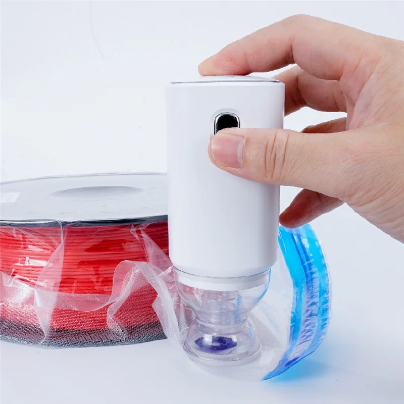 The New USB Rechargeable Electric Air Pump for 3D Printer Filament Vacuum Bag One-Key Quick Pumping with Multi-Application Black