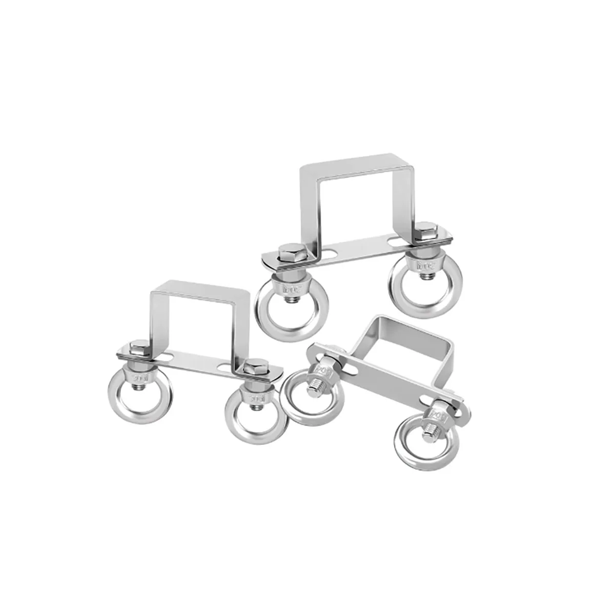 304 Stainless Steel Square Saddle Clip U Clip Pipe Clamp Hook Hanger Right Angle Bracket Kit
