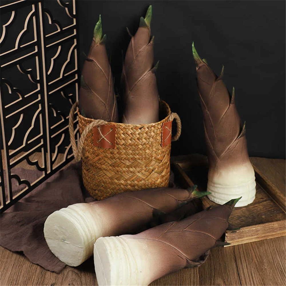 

bamboo sprout fake vegetables decoration Kitchen cabinet hotel restaurant store shop decor bamboo shoot vegetables artificial
