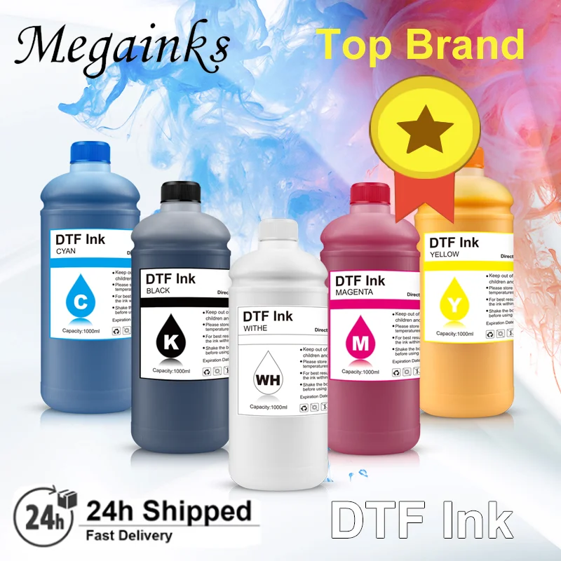 5000ml DTF INK For Epson XP600 i3200 L1800 L800 L805 1390 F2000 DTF Direct Transfer Film Printer Heat Transfer Ink BK C M Y WH