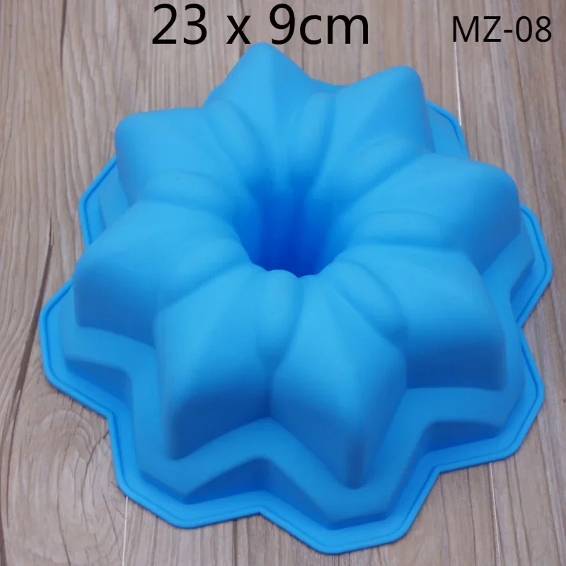 Silicone Big Cake Molds Flower Crown Shape Bakeware Baking Tools 3D Bread Pastry Mould Pizza Candy Mold for Ice mold Cookie