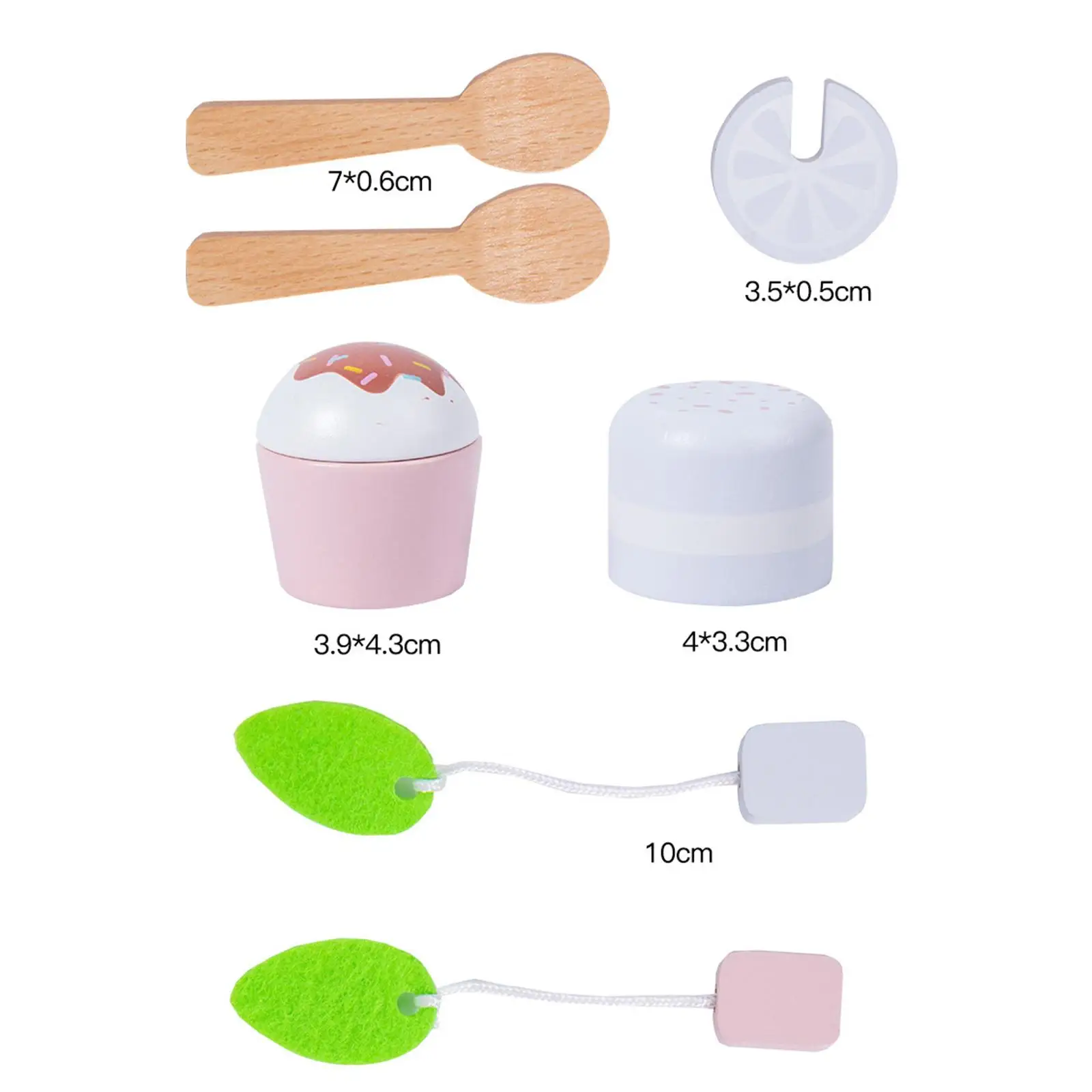 Juego de té para niños pequeños, juego de simulación, tetera, tazas, platos, juego de té de madera, juego de fiesta de té de madera para regalo de cumpleaños para niños