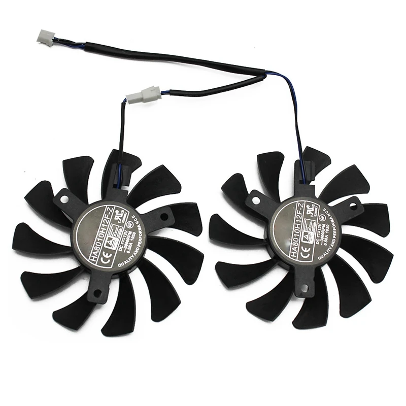 HA8010H12F-Z 75MM 2Pin Gtx1050ti GPU Cooler DUAL Fan For MSI Geforce GTX 1050Ti GTX-1050-Ti-4GT-OC