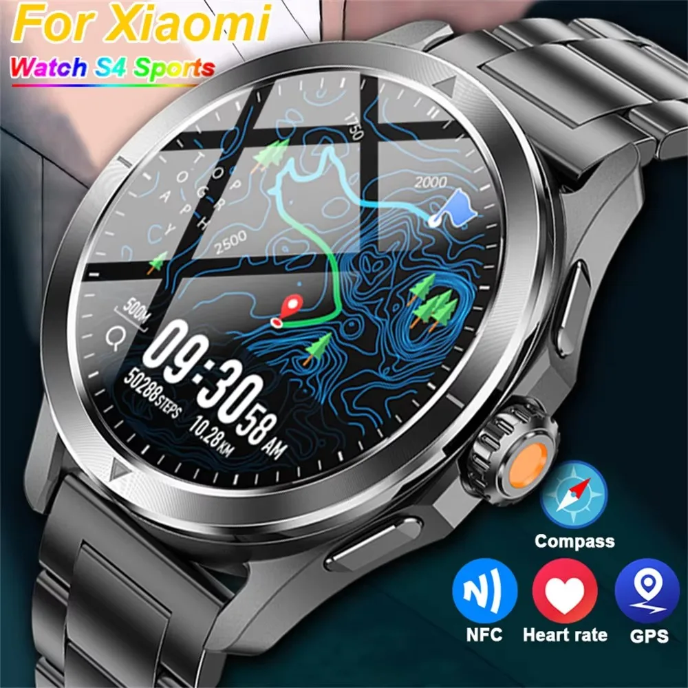 

For XIAOMI S4 Ultra High-end Fashion Smart Watch Men GPS Sport Outdoors Bluetooth Call Heart rate AMOLED HD Screen smartwatchNew